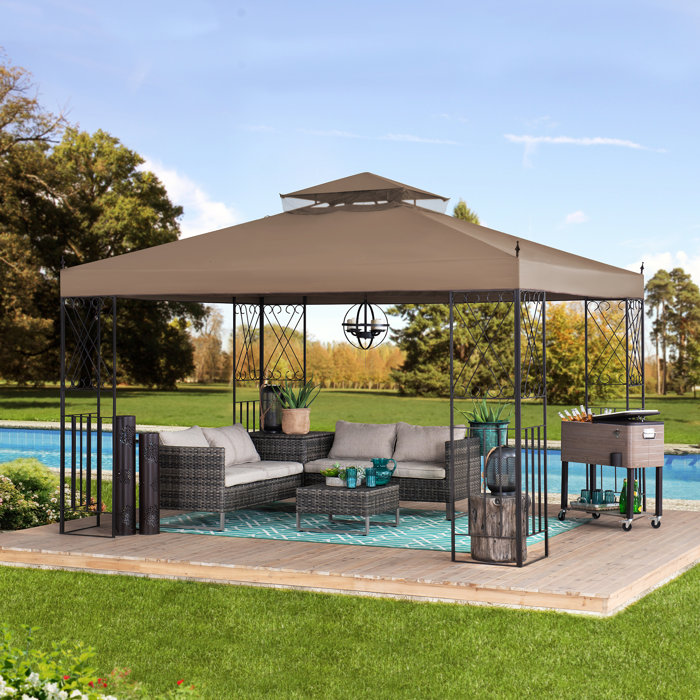 Sunjoy Parlay 12 Ft. W x 10 Ft. D Steel Patio Gazebo & Reviews Wayfair